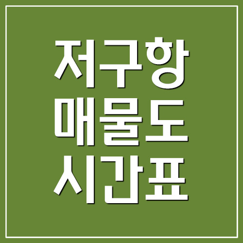  거제 저구 ↔ 매물도 여객선 시간표 및 요금