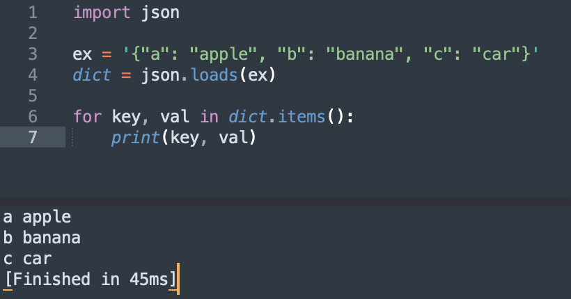 Python 기초 - json 파일 가져와서 파싱하기, 간단한 샘플코드 — TIL