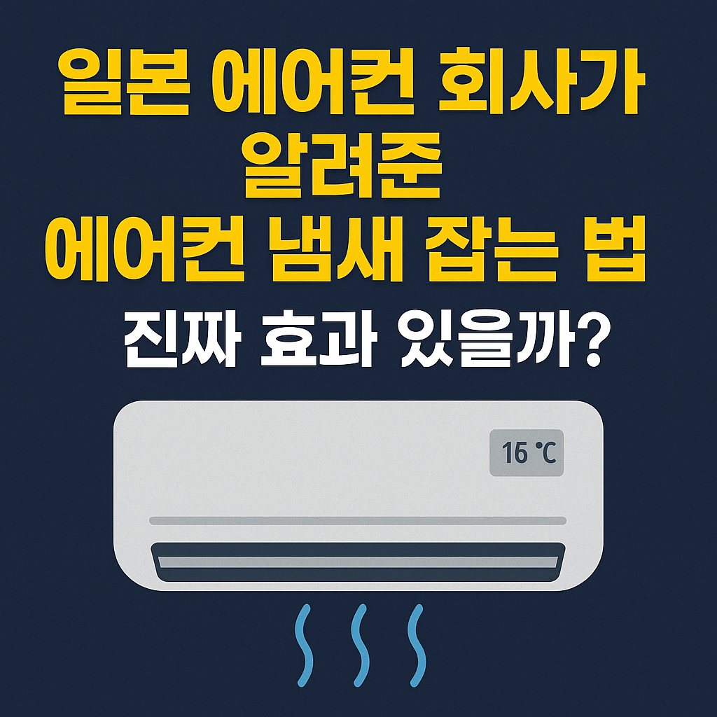 일본 에어컨 회사가 알려준 에어컨 냄새 잡는 법, 진짜 효과 있을까