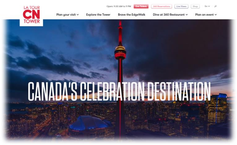 CN Tower (CN 타워) 홈페이지 캐나다 토론토 (Toronto) 여행 명소