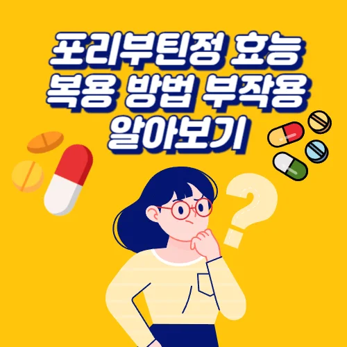 포리부틴정 효능 복용 방법 부작용 알아보기