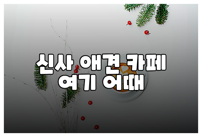 신사 애견 카페 여기 어때