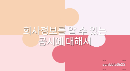  회사정보를 알 수 있는 공시에 대해서