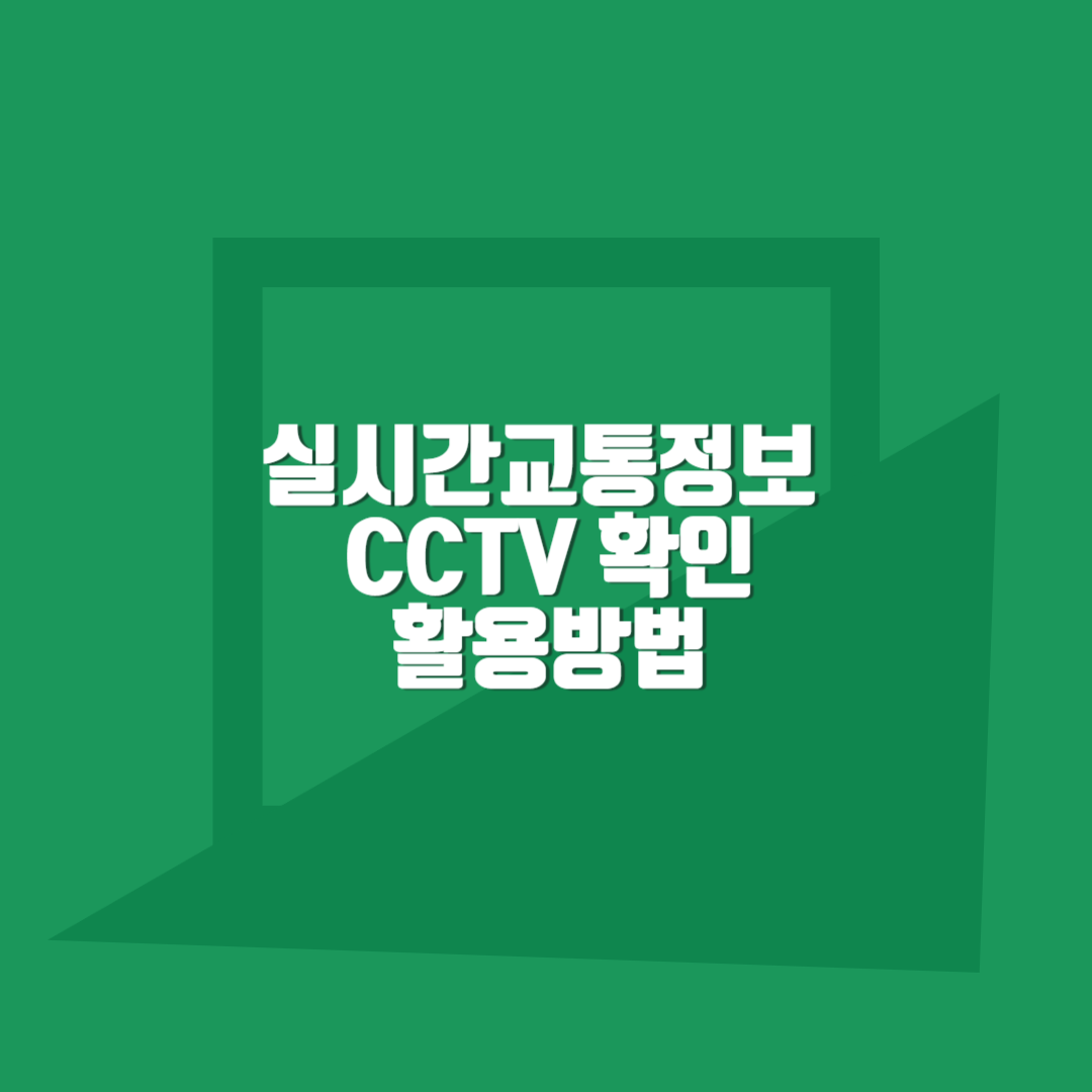 교통정보 실시간 고속도로CCTV