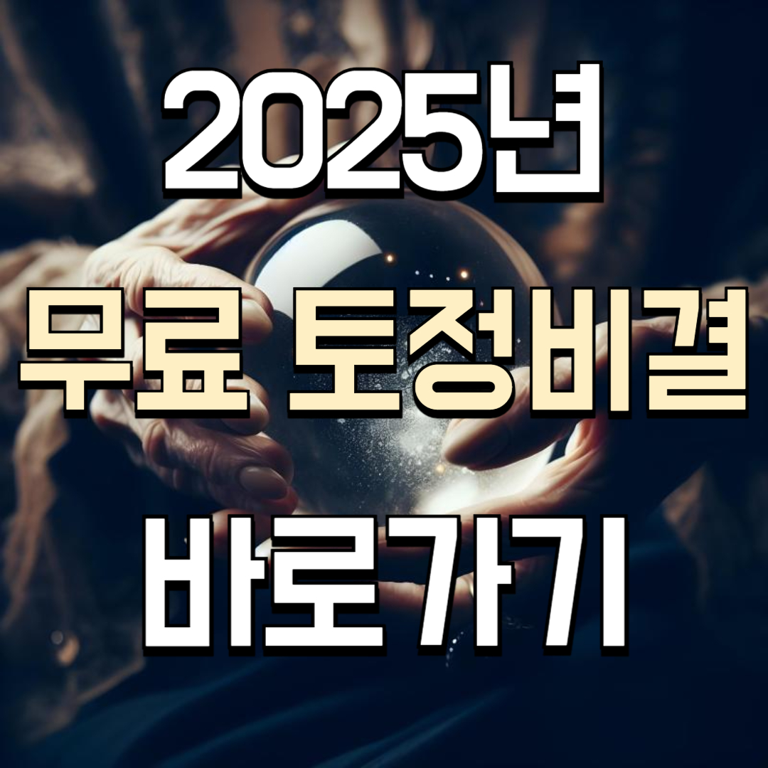 2025년 무료 토정비결 바로가기