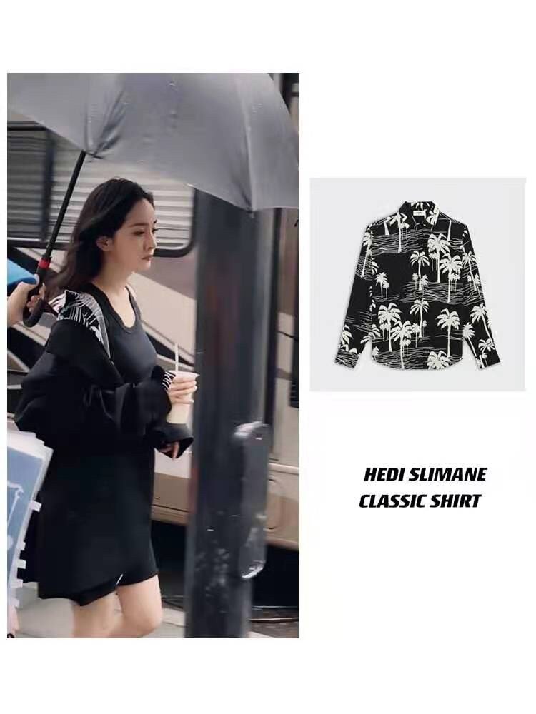  [CELINE] 셀린느 드러그 스토어 컬러 팜트리 프린트 비스코스 셔츠 2C028466M.38OW