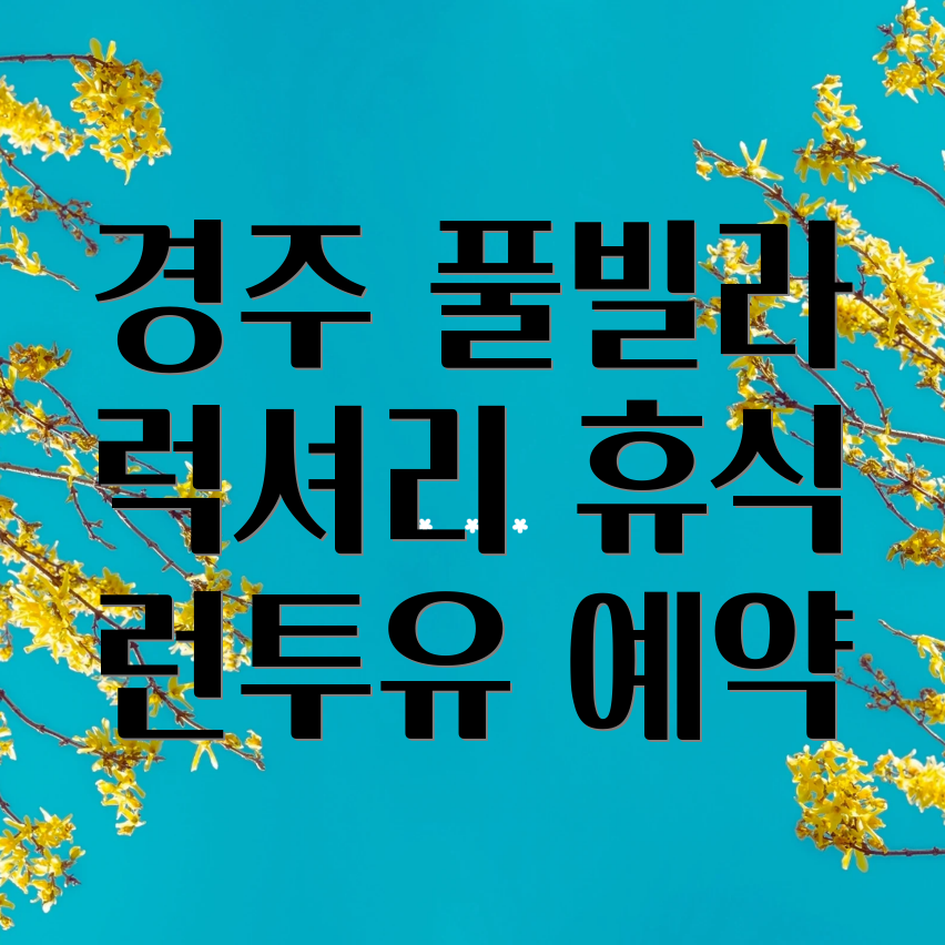 경주 풀빌라 런투유