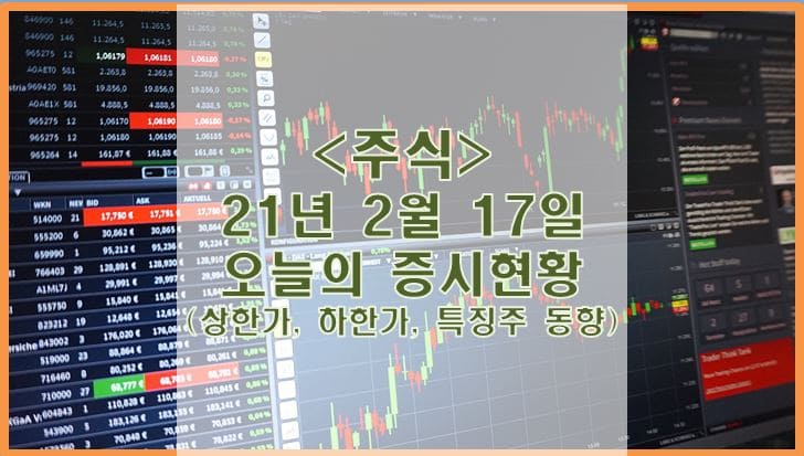  [주식] 2월 17일 오늘의 증시현황 (상한가, 하한가, 특징주)