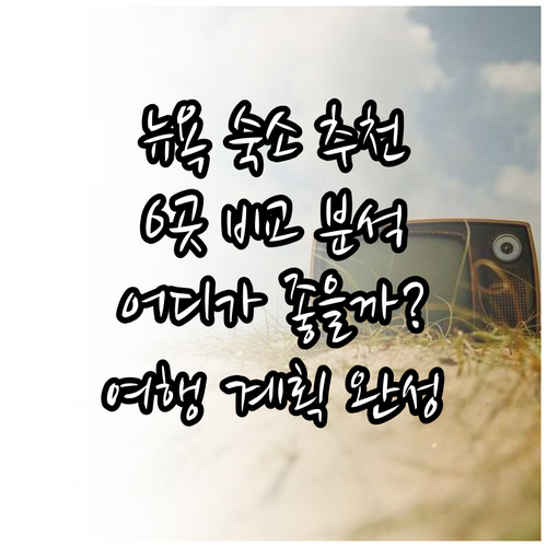 뉴욕 여행 숙소 고민 끝 6곳 상세 