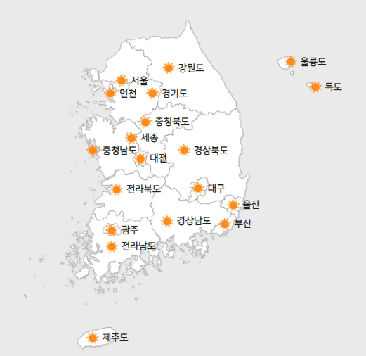 일출-일몰-시간-안내-지도-화면