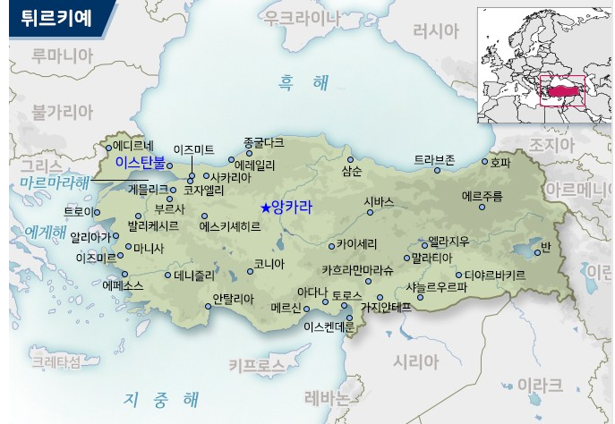 튀르키예-지도