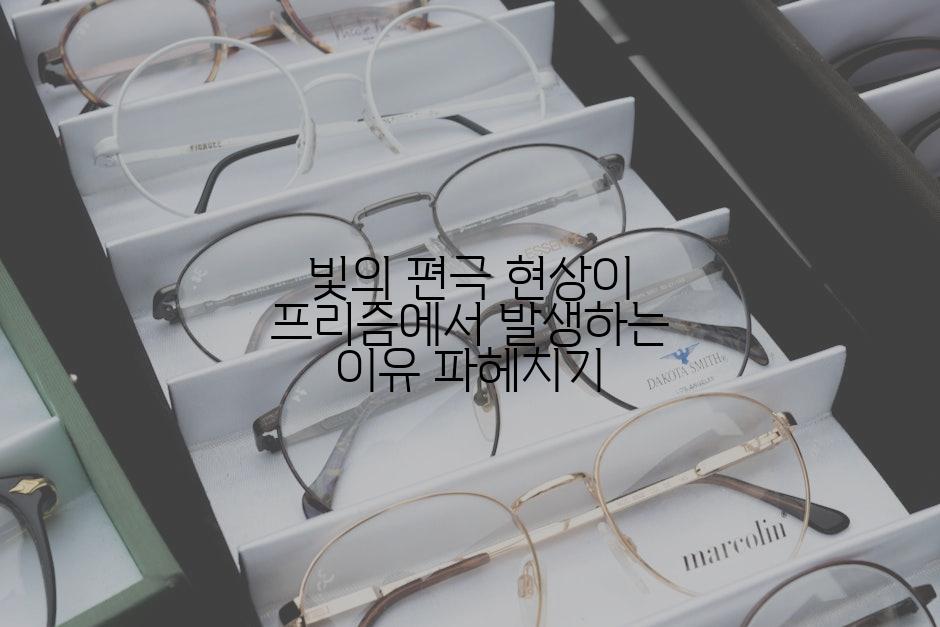 빛의 편극 현상이 프리즘에서 발생하는 이유 파헤치기