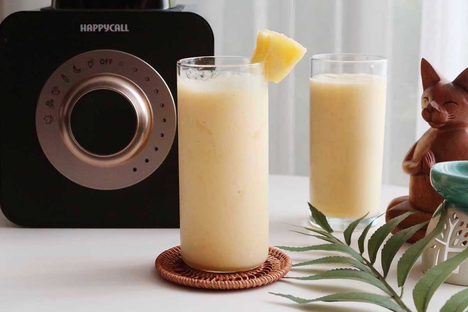 파인애플 주스 만들기바나나를 넣어 달달한 파인애플주스 만들기 12