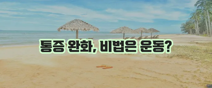 좌골신경통 완화에 좋은 운동 꼭 관리하세요!