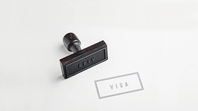 비자신청에 찍어주는 비자스탬프