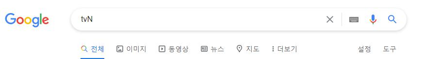 구글에서 tvN 검색 화면