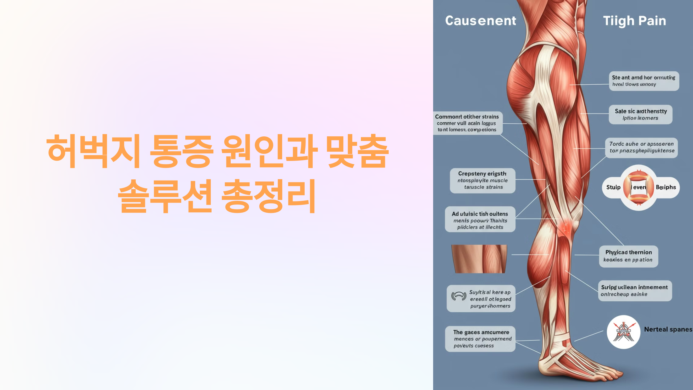 허벅지 통증 원인과 맞춤 솔루션 총정리