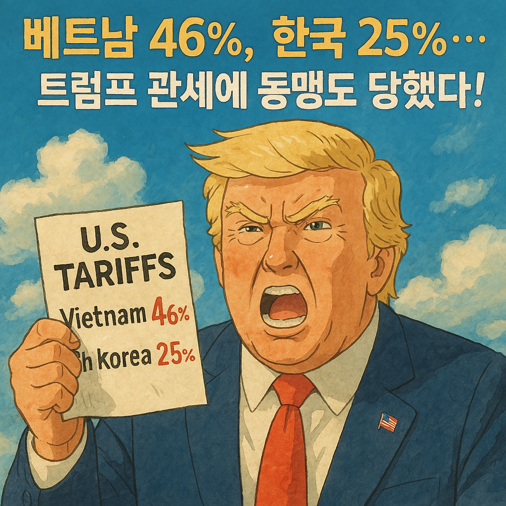 트럼프 관세 폭탄, 최대 46% 미친 관세…미국 해방의 날? 시장 충격의 날?