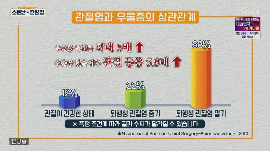 관절염과 우울증의 상관관계