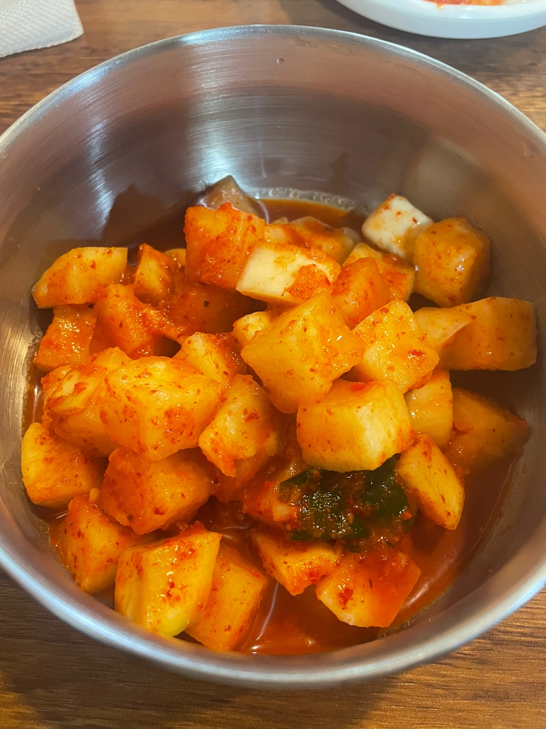 백운역 옛날 수제비 반찬
