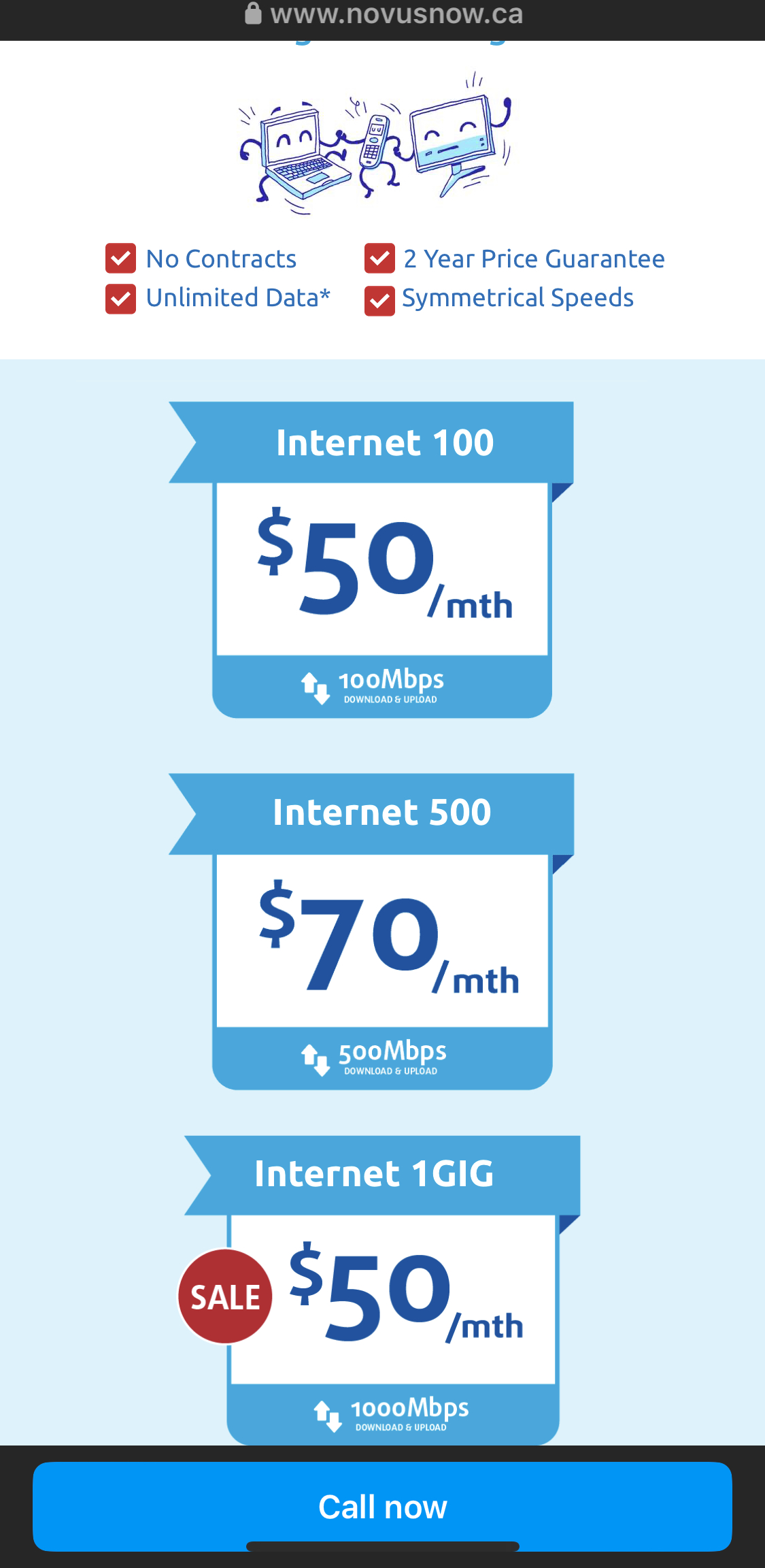 캐나다 Novus 인터넷 1GIG (1000 Mbps)