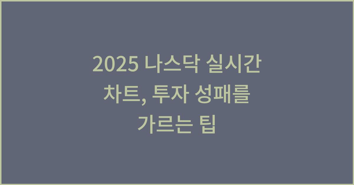 2025 나스닥 실시간 차트