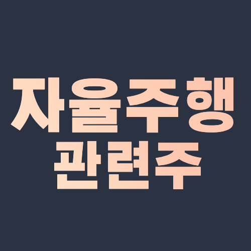  자율주행 관련주 대장주 핵심 8종목