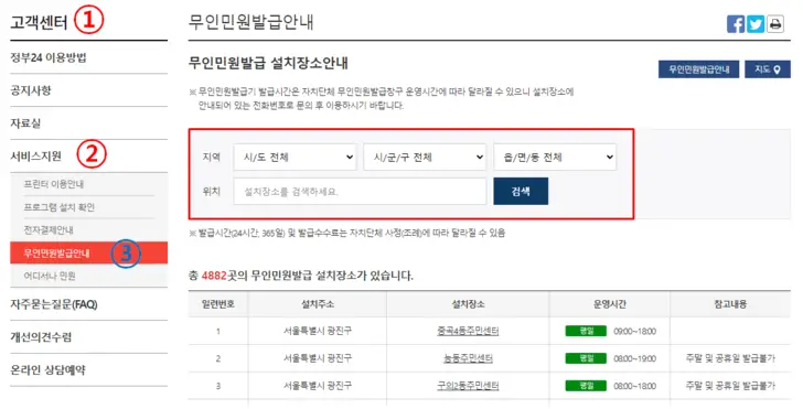 정부-24-홈페이지-무인민원-발급기-안내