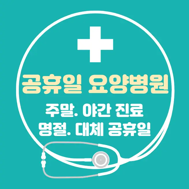  공휴일 24시간 요양병원 찾기 | 휴일 대체공휴일 진료 당직병원