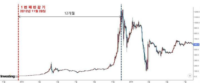 비트코인 반감기 2011년 차트