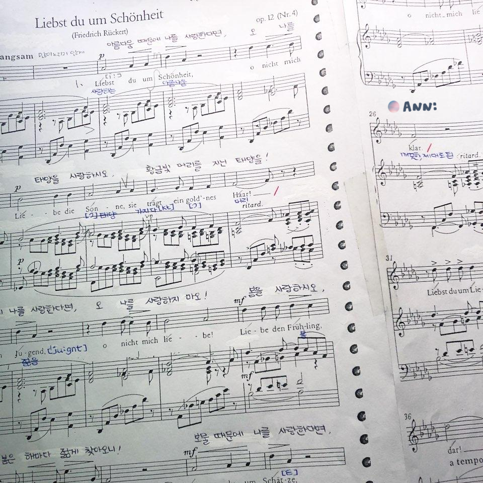  클라라 슈만 가곡: Liebst du um schonheit
