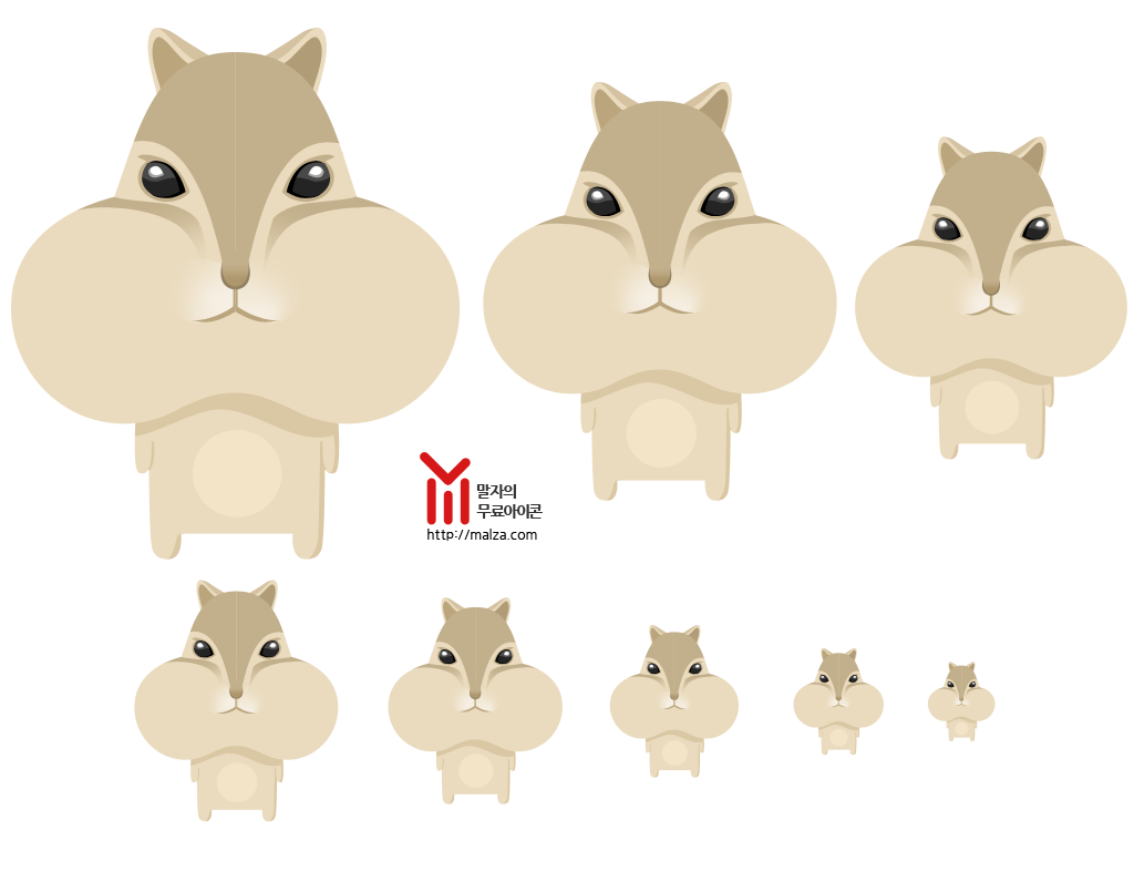 말자의 무료아이콘 :: 다람쥐 일러스트 아이콘