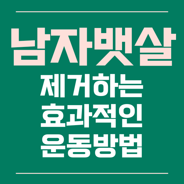  남자 뱃살 제거하는 최상의 운동 방법들