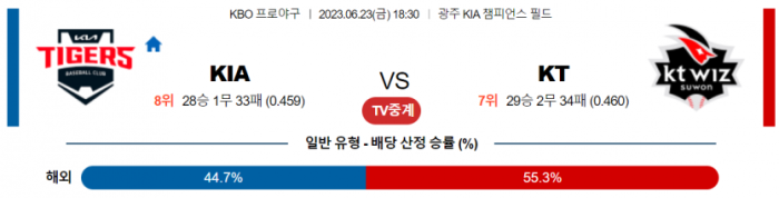  국내야구 기아 대 KT 분석