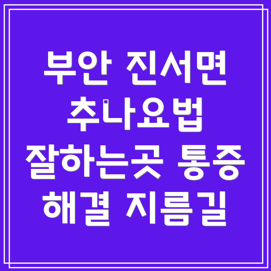부안군 진서면 추나요법