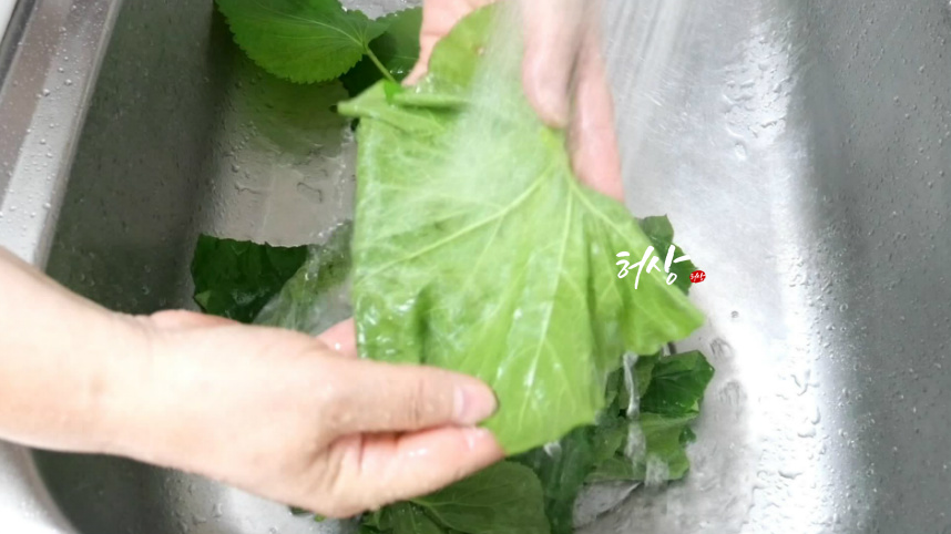 호박잎 찌는법
