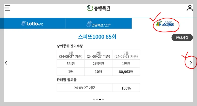 스피또 1000 85회 출고율