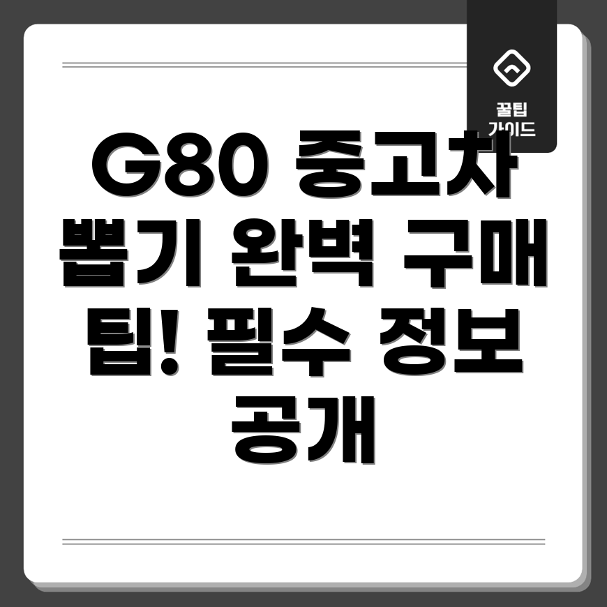 제네시스 G80 중고차