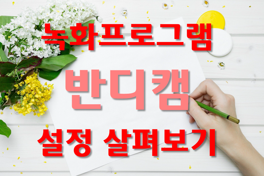  녹화프로그램 or 동영상캡쳐, 반디캠
