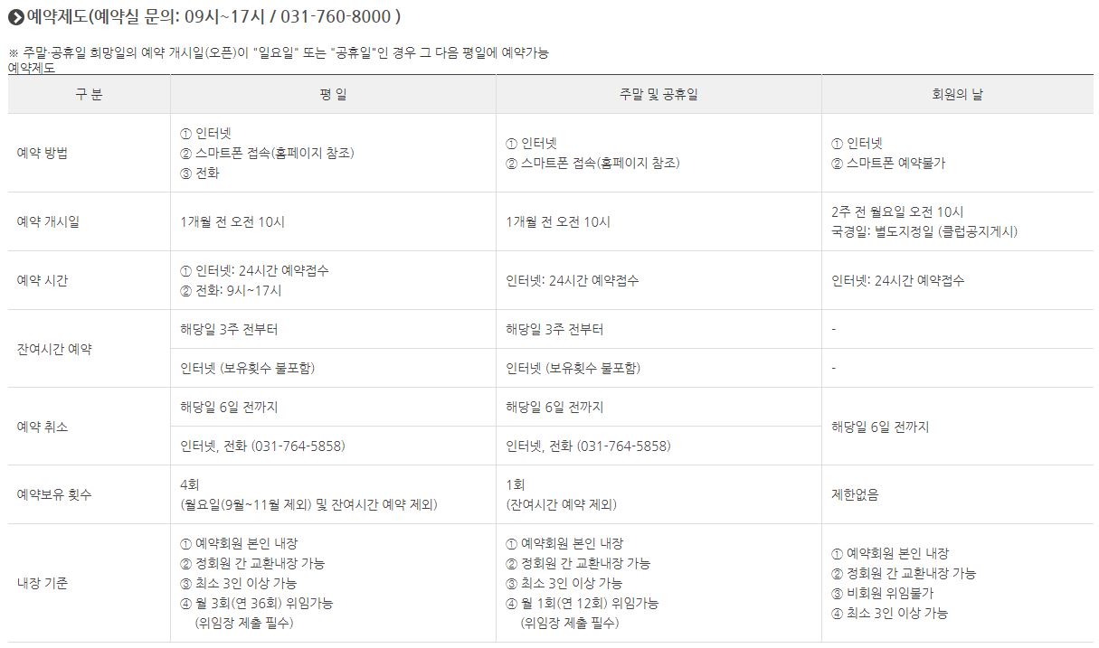 뉴서울cc 예약제도