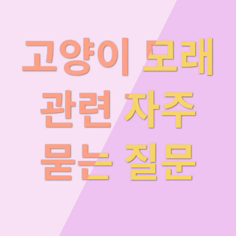 고양이 모래 추천_4