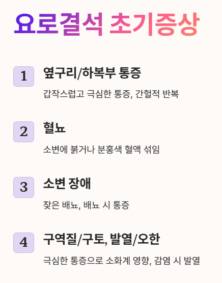 요로결석 초기증상