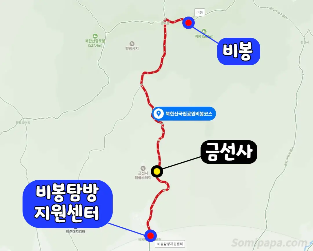 북한산-등산경로-비봉코스