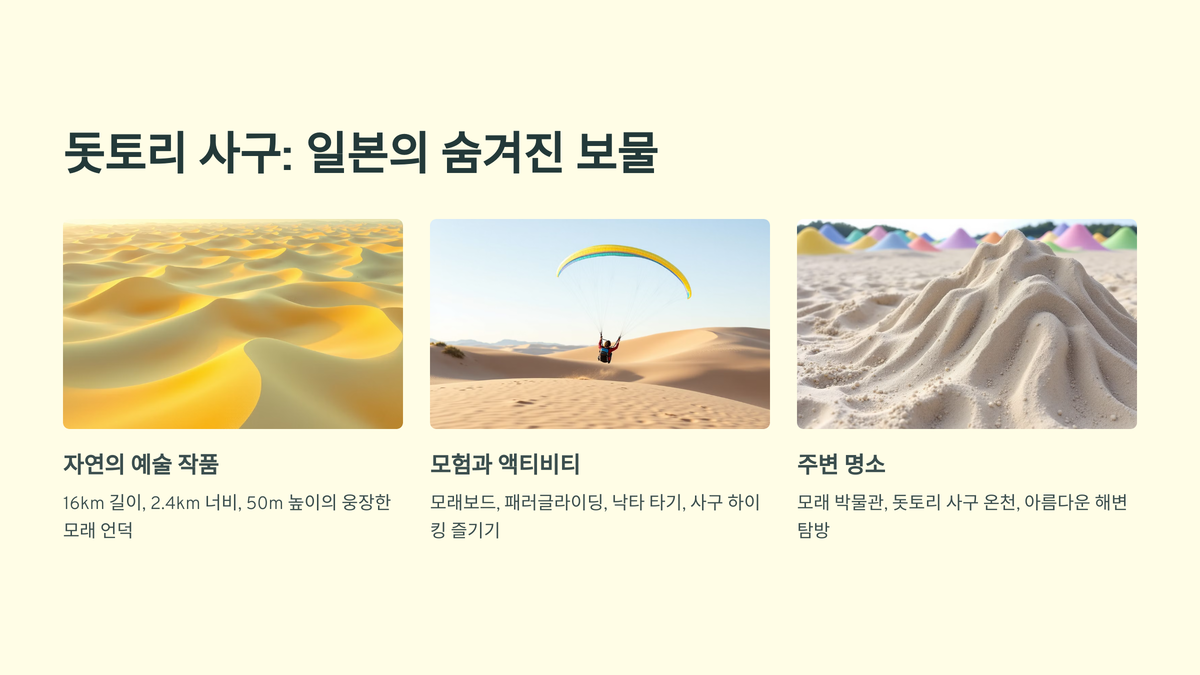 돗토리 사구 관광지