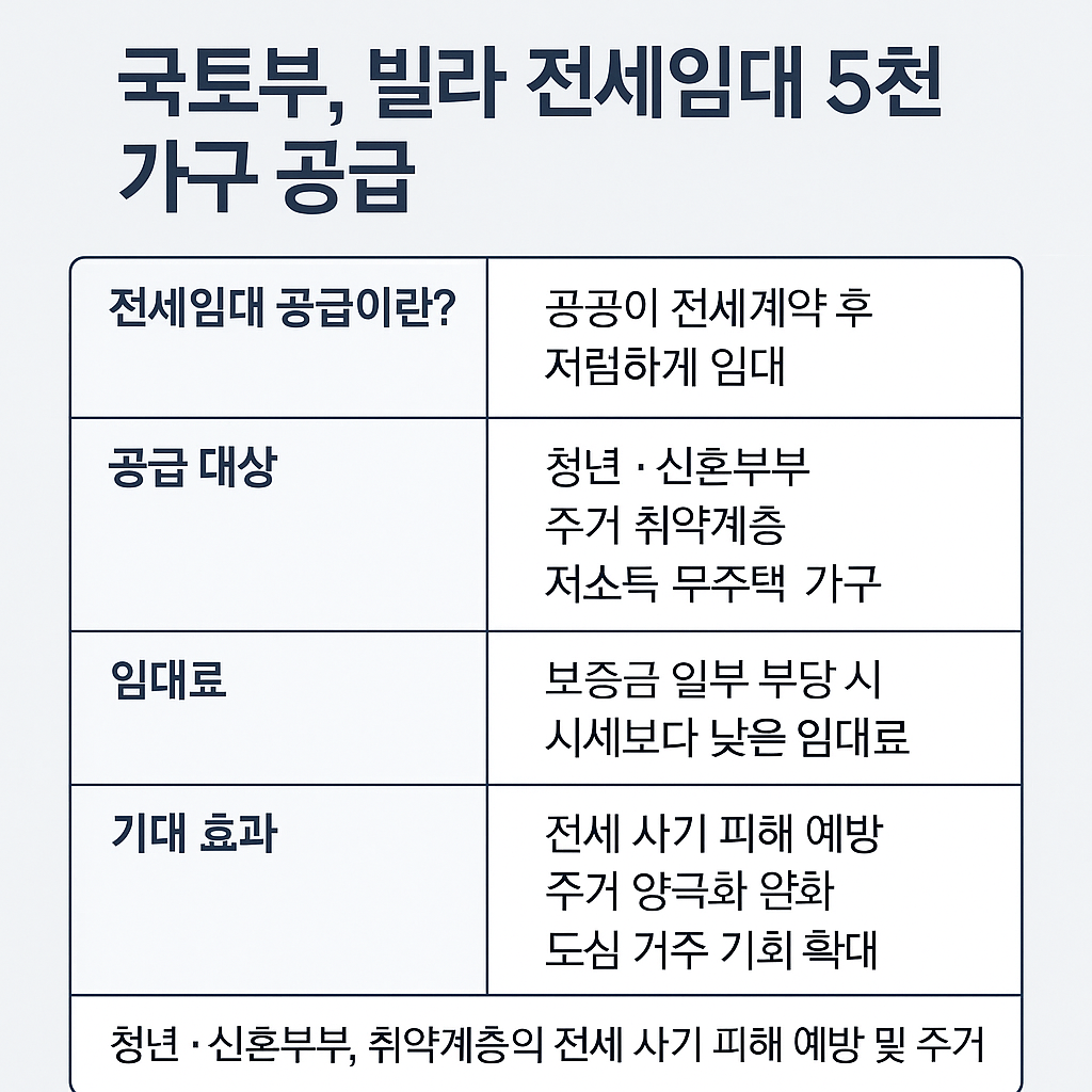 국토부 빌라전세임대 5천가구 공급