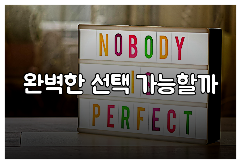 완벽한 선택 가능할까
