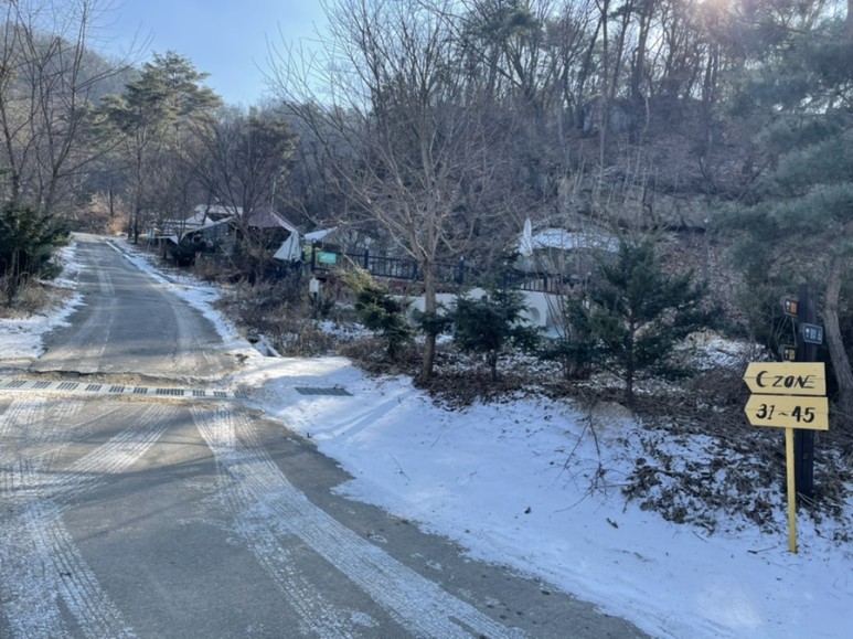 10도 혹한기 동계 캠핑, 사이트 정보 포천 캠핑플래닛 B30번, 난로 대여, 영하 52