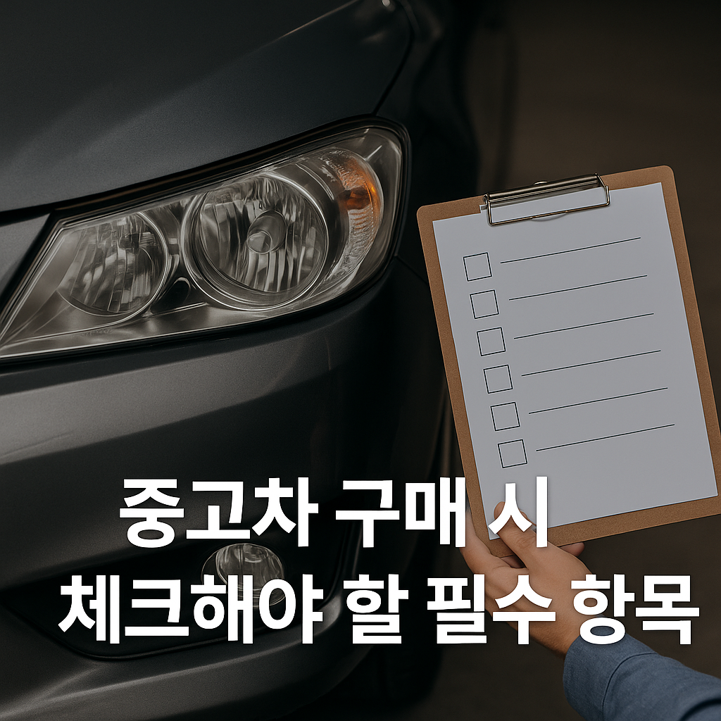 🚗 중고차 구매 시 체크해야 할 필수 항목 – 후회 없는 선택을 위한 가이드