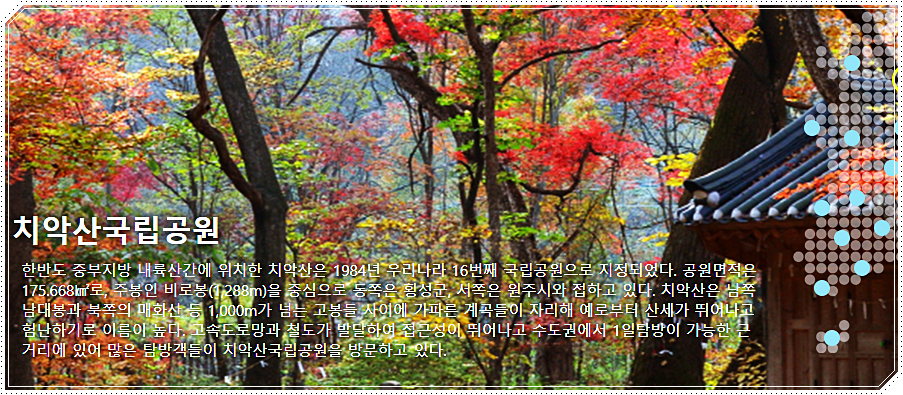  치악산 등산코스 지도 및 소요시간 안내