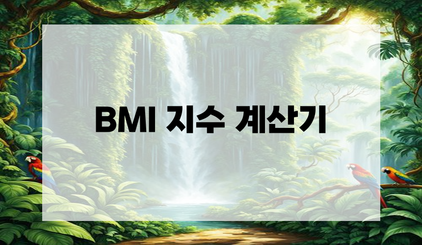 BMI 지수 계산기